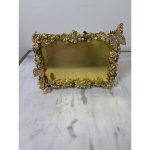 NWT Argento SC Swarovski Crystal 6x4 Picture Frame Butterfly/ Dragonfly ~ Great!